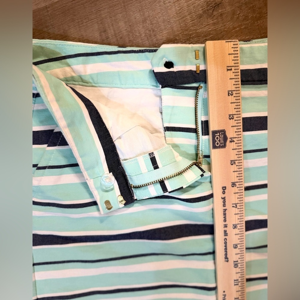 Tommy Hilfiger Mint and Navy Striped Mini Skirt Size 2 - Picture 11 of 11